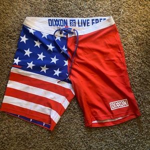 Dixxon Stars and Stripes Board Shorts!! Size 36!!!